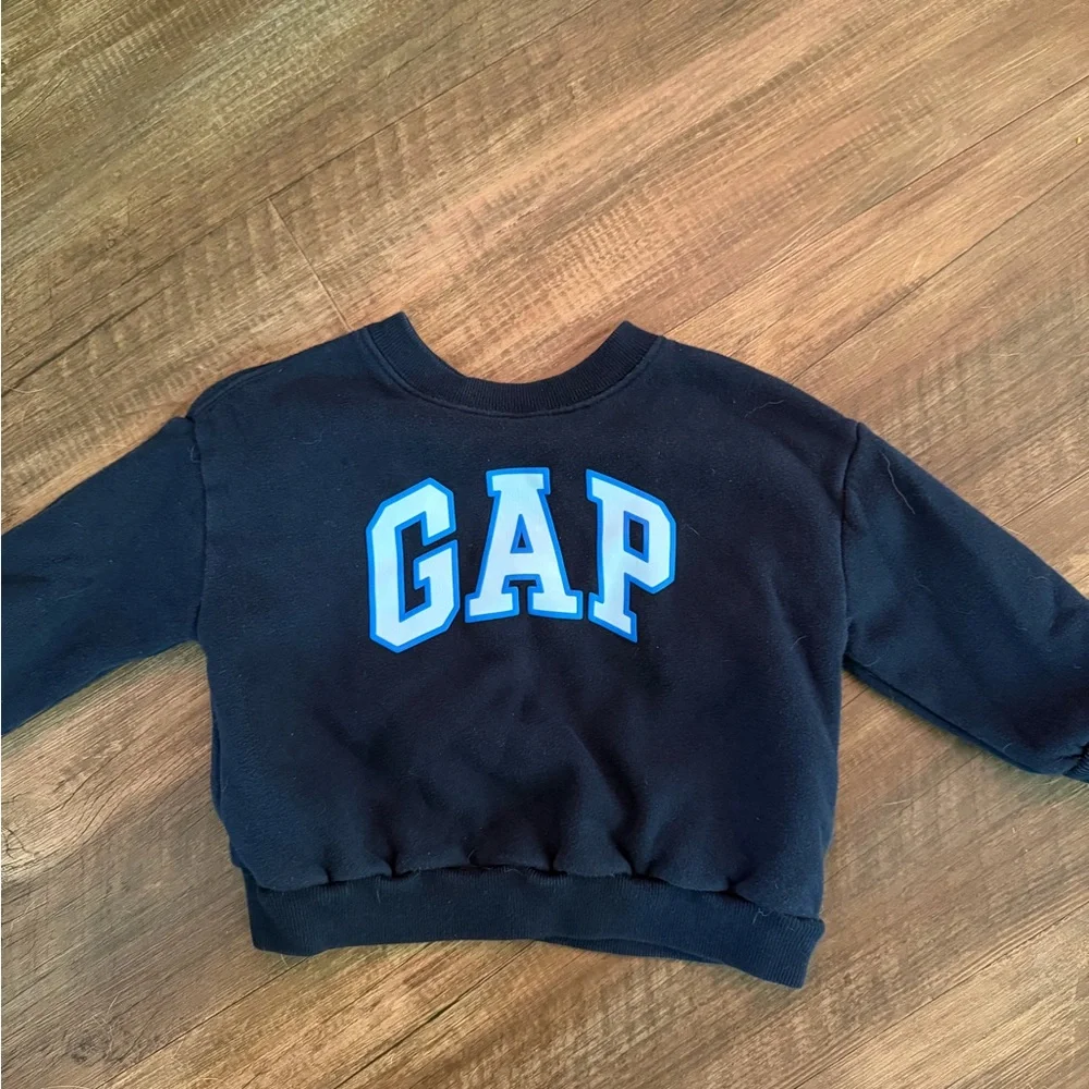 GAP Black Kids Sweatshirt with Light Blue Logo